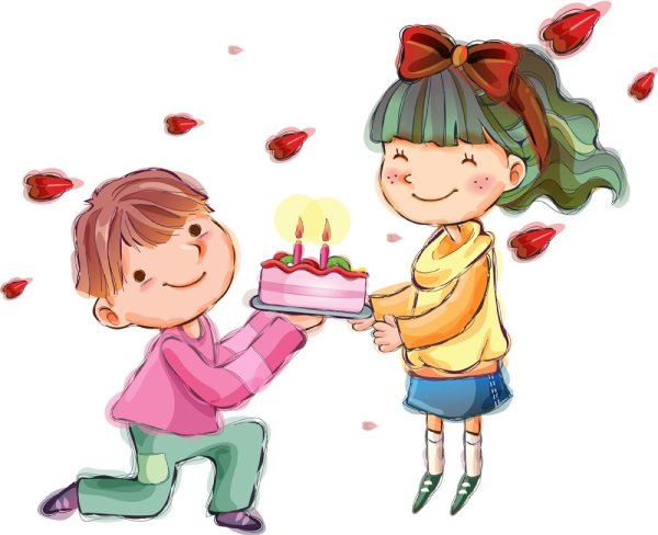 Мальчик дарит подарок