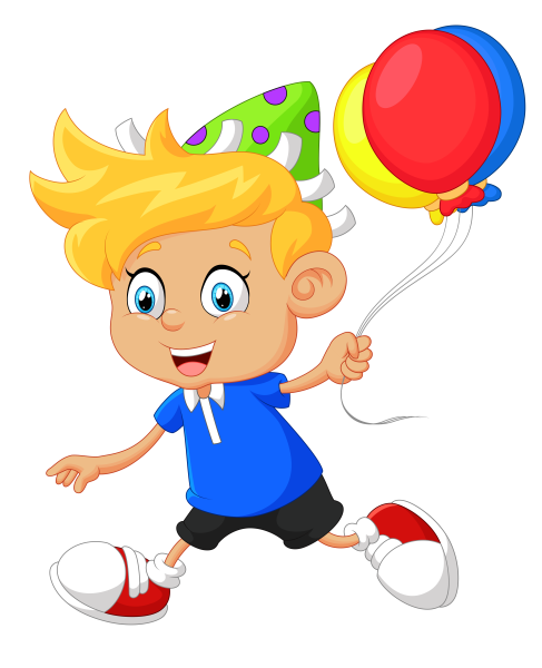 Мультяшные дети с шариками