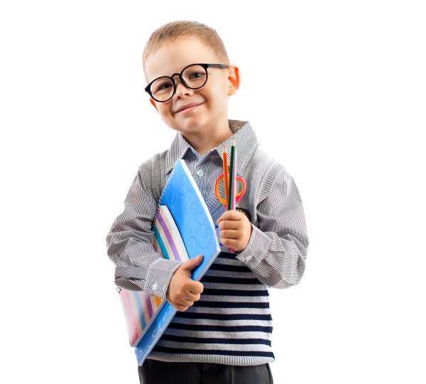 Школьник в очках