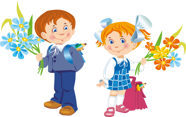Мультяшные дети школьники