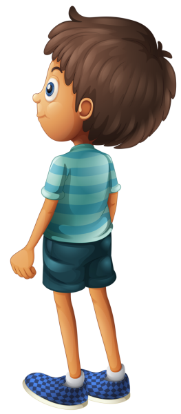 Спина мультяшного человека