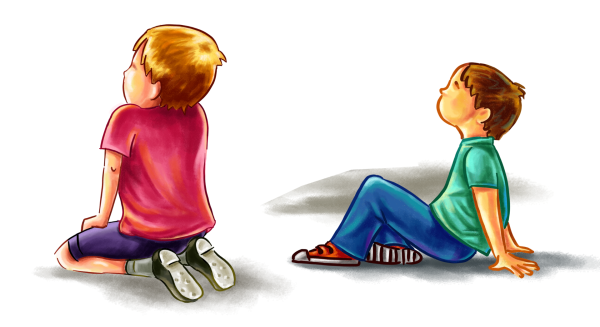 Мальчик сидит