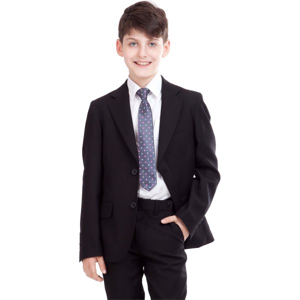 Чёрный пиджак школьный для юноши