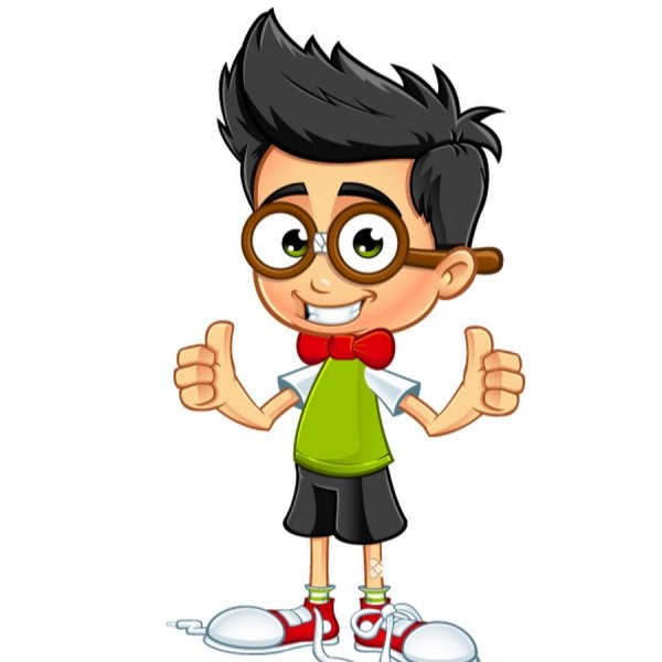 Мультяшный мальчик в очках
