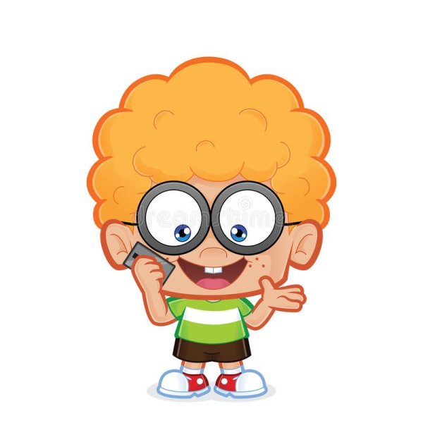 Ребенок в очках мультяшный