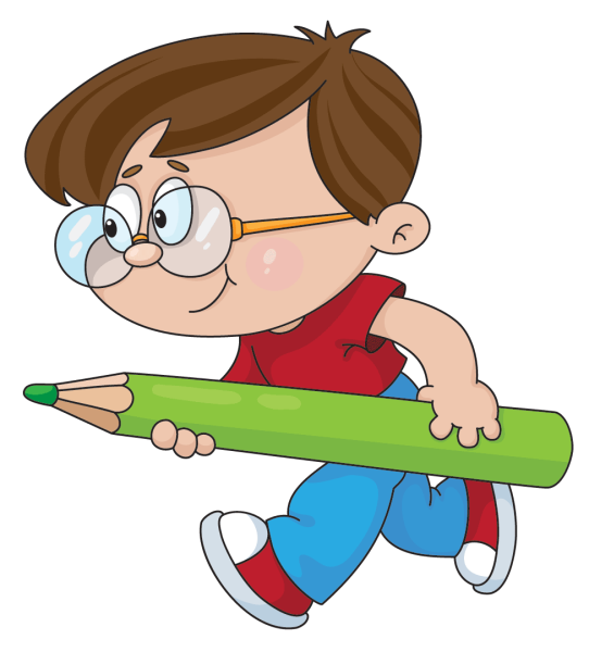 Мальчик карандашом