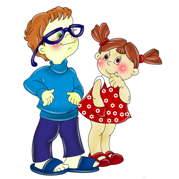 Мальчик и девочка мультяшные