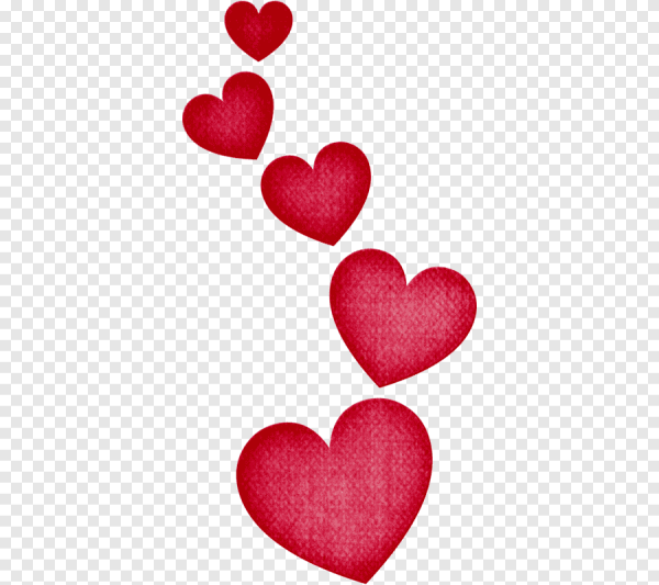 Сердечки вертикально