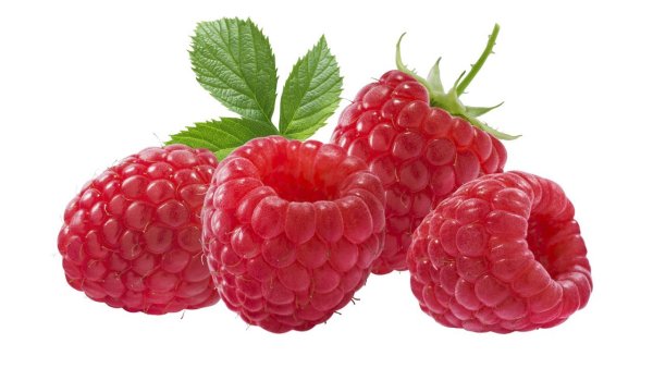 Малина на белом фоне