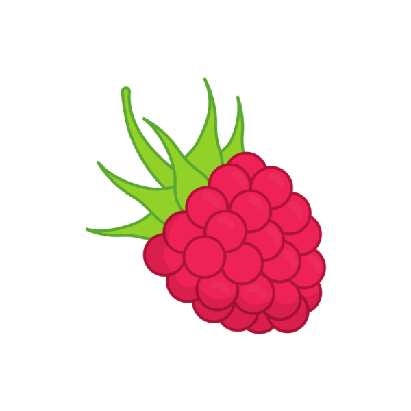 Нарисованный логотип малина