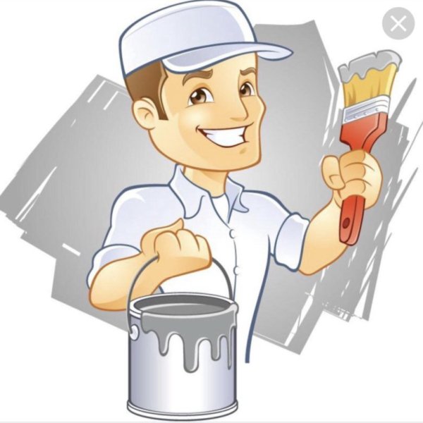 Маляр на прозрачном фоне