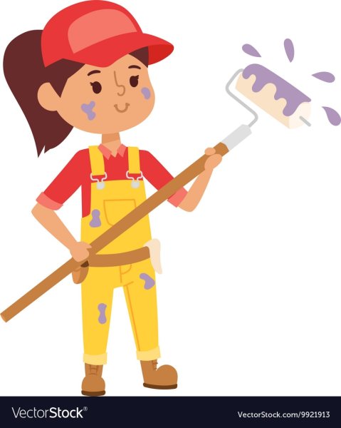 Маляр рисунок без фона