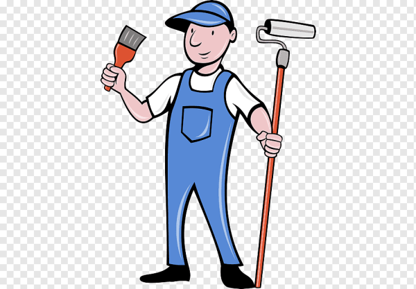 Маляр картинка для детей на прозрачном фоне