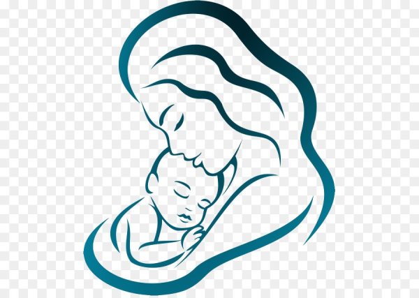 Силуэт женщины с ребенком на руках