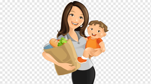 Женщина с ребенком на белом фоне