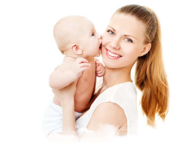 Мама с младенцем без фона