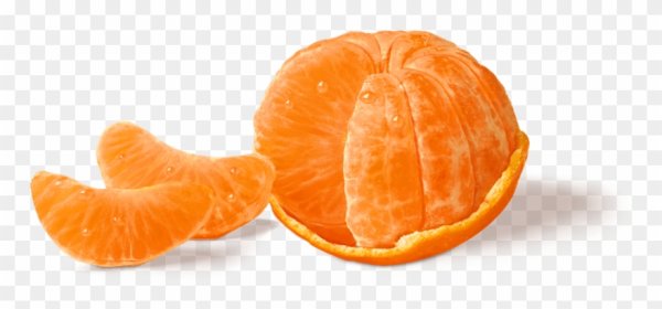 Мандарин на прозрачном фоне