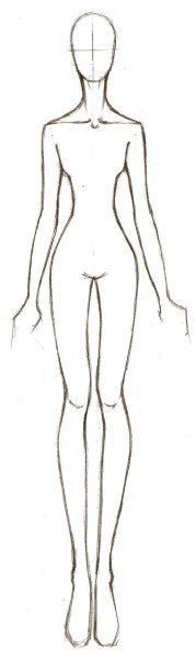 Контур женской фигуры