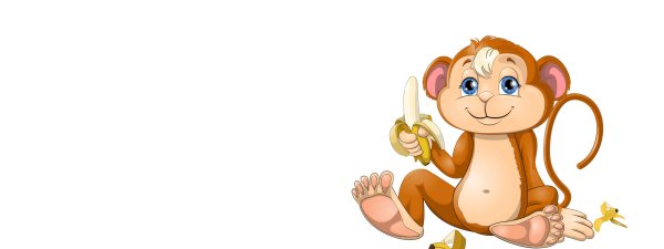 Обезьяна на белом фоне