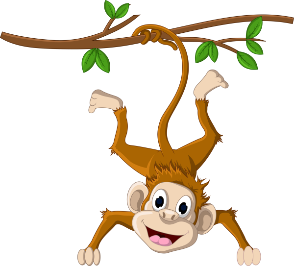 Обезьянка картинка для детей на прозрачном фоне