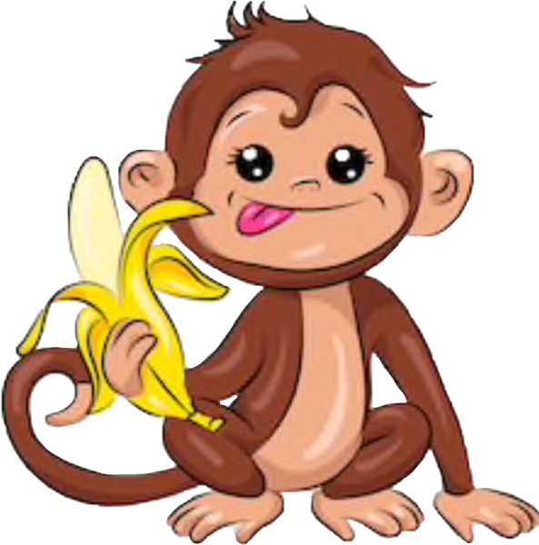 Милая обезьянка на белом фоне