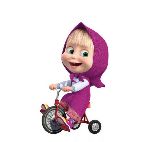 Маша на велосипеде из Маши и медведь