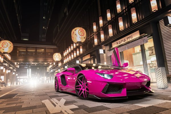 Lamborghini Aventador lp700 розовый