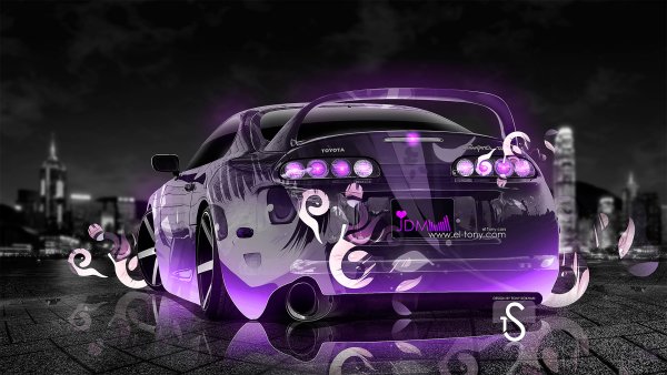 Toyota Supra дрифт неон