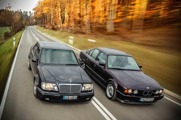 BMW e34 vs Mercedes w124