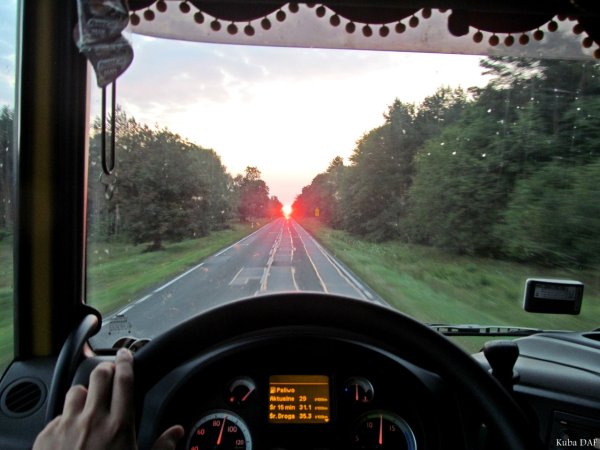 Даф 105 вид из кабины