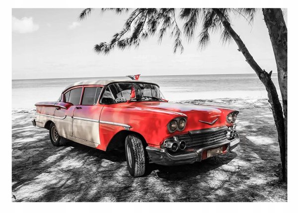 Куба ретро автомобили море