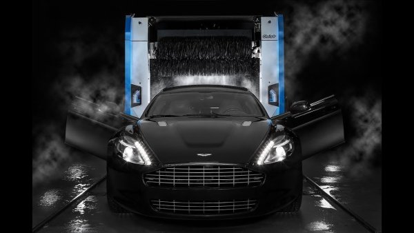 Мойка машины черный фон