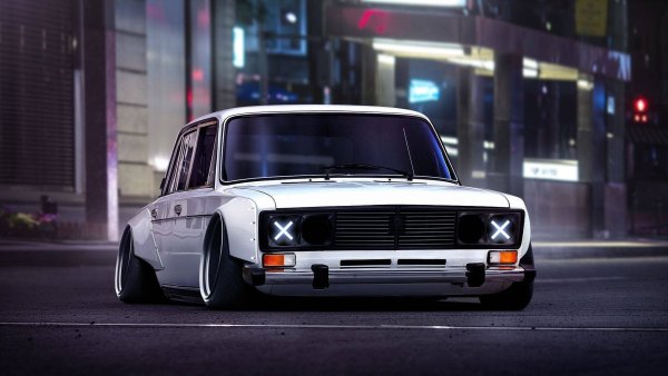 ВАЗ 2107 белая корч