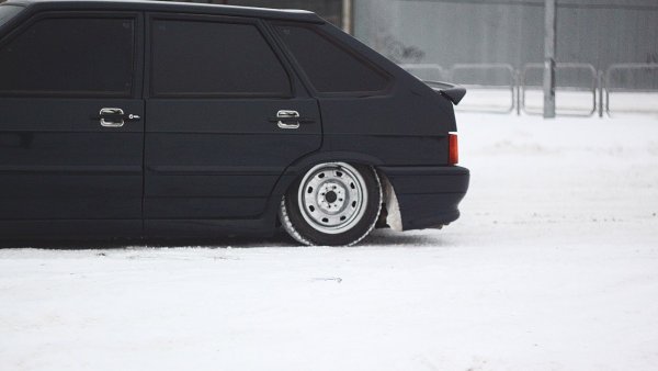 ВАЗ 2114 черная тонированная заниженная