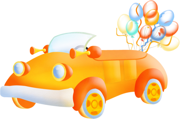 Детская машина на прозрачном фоне