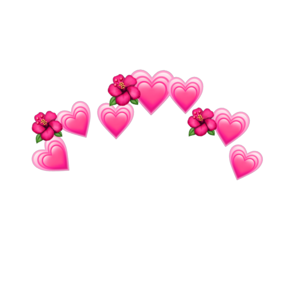 Сердечки на голову без фона