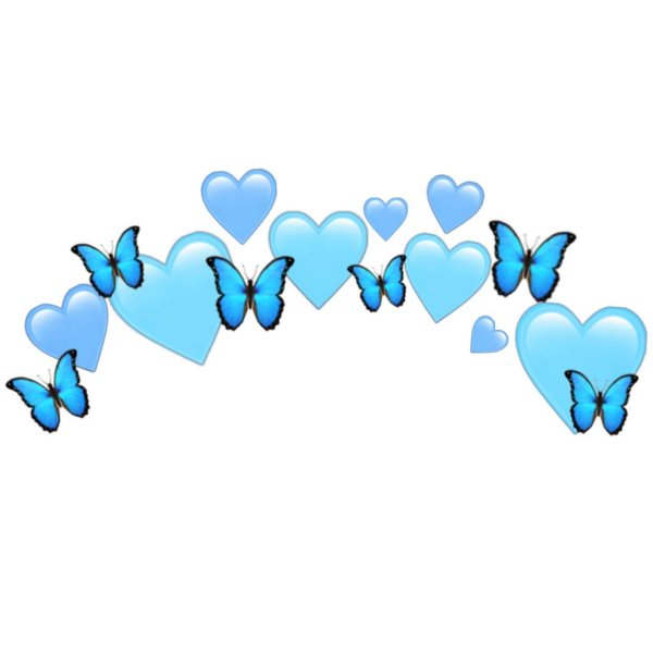 Сердечки над головой на прозрачном фоне