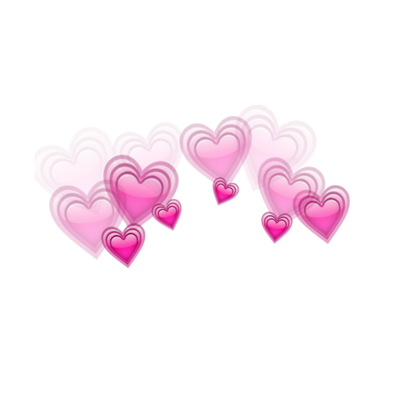 Сердечки на голову без фона