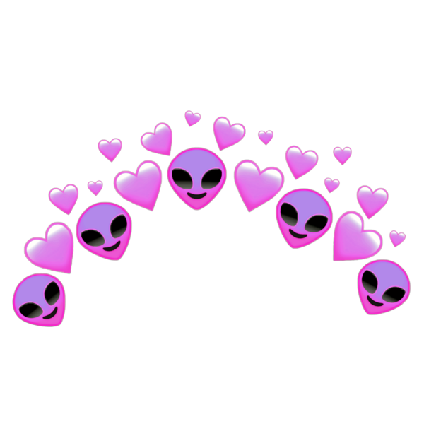 Фиолетовые сердечки на голову