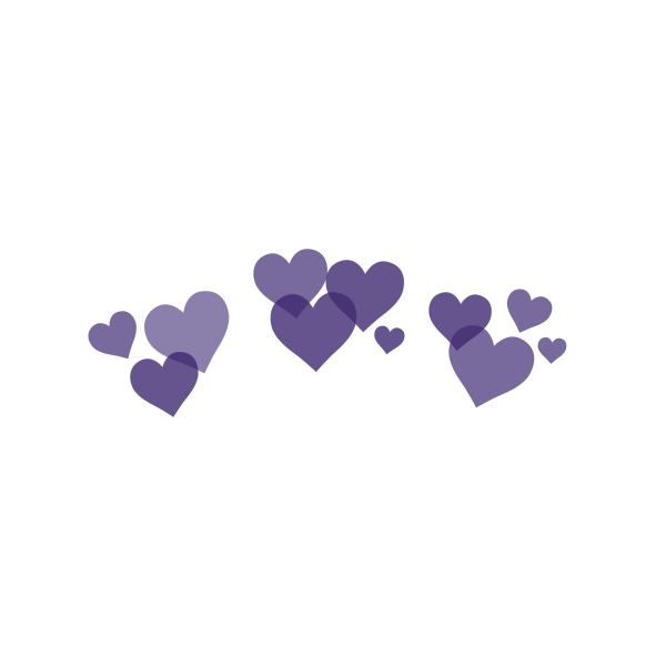 Сердечки над головой без фона