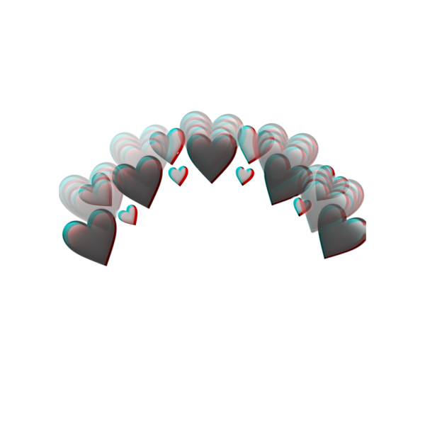 Сердечки над головой без фона