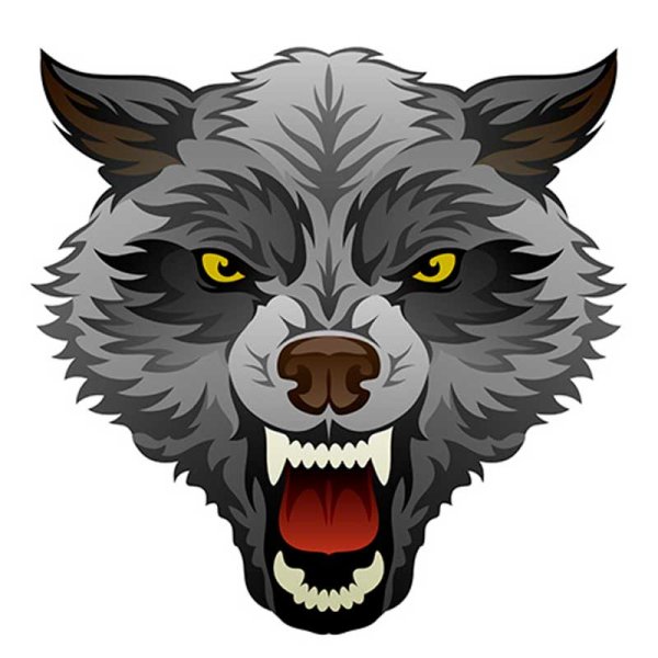 Морда злого волка маска