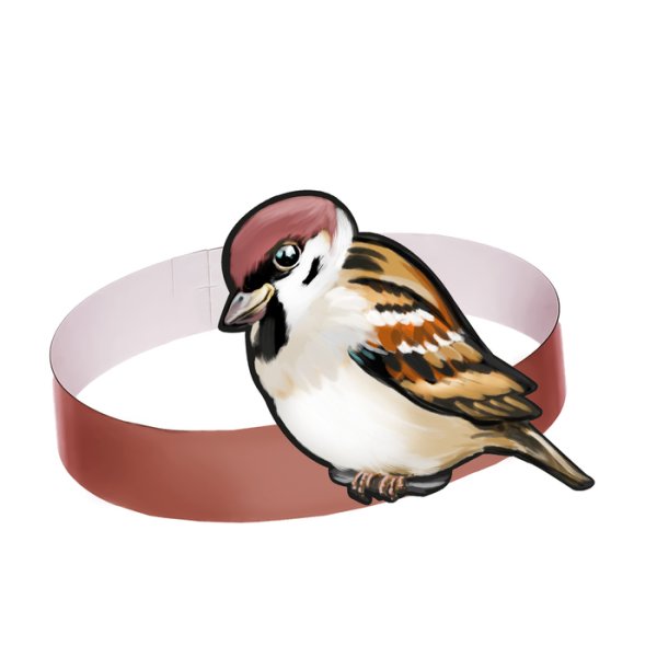 Маска воробья на голову