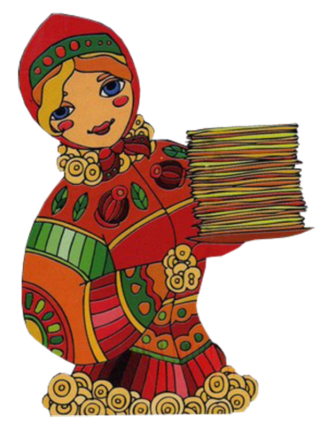 Чучело Масленицы на прозрачном фоне