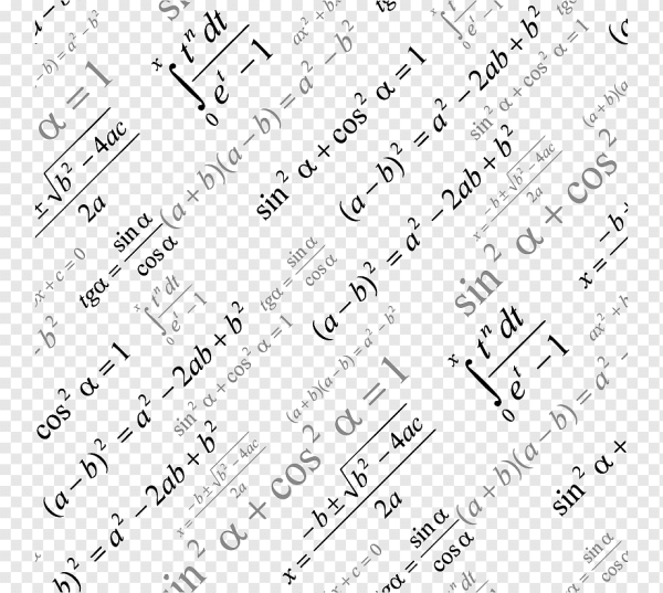 Математические вычисления на прозрачном фоне