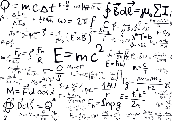 Математические формулы на белом фоне