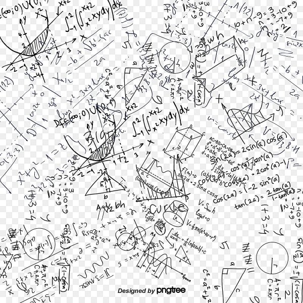 Формулы на прозрачном фоне