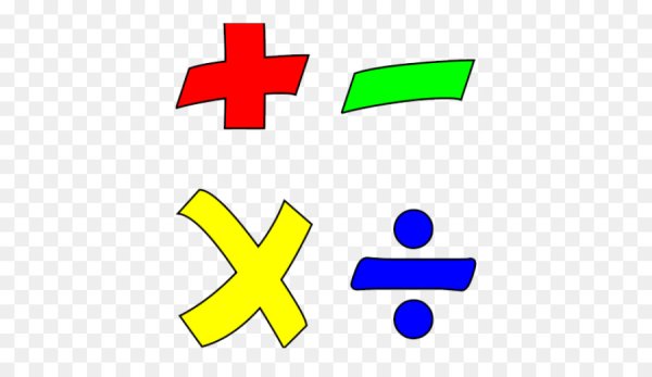 Мультяшные математические знаки