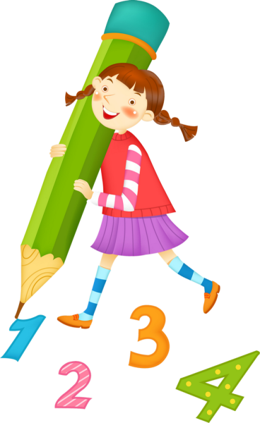 Математика для детей на прозрачном фоне