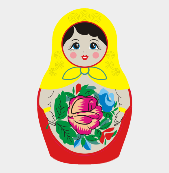 Разноцветные матрешки